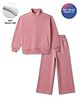 Primo Gino Cotton Knit Full Sleeves Winter Wear Suit with Full Length in Pink