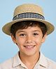 Vritraz Cotton Woven Houndstooth Band Detailed Bucket Hat - Beige - Circumference 52-56 Cm