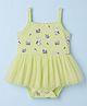 Babyhug Single Jersey Knit Sleeveless Onesies With Floral Print - Lemon Yellow