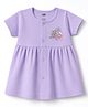 Pink Rabbit Interlock Knit One Piece Dress with Half Sleeves and You Are The Focus Print - Mauve