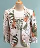 Dapper Dudes Woven Full Sleeves Printed Blazer With Text Printed T-Shirt - Green