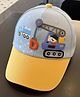 POP STREET KIDS Cotton Woven Rhino In Crane Applique Detailed Cap - Light Blue - Circumference - 52 Cms