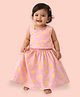 Mama & Peaches Cotton Woven Sleeveless Smiley Sun Printed Coordinating Lehenga Choli Set - Pink