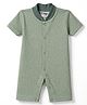 Junior Star Half Sleeves Abstract Printed Romper - Green