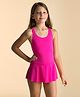 DECATHLON Sleeveless Solid Frock Style Swimsuit - Pink