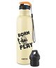 MILTON Marine 900 Stainless Steel Water Bottle, 2 Leakproof Lid, Single Walled, ISI Certified I For School, Office, Gym I 880 ml, Ivory