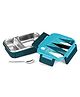 MILTON Fun Feast 2 Inner Stainless Steel Tiffin Box, 560 ml, Blue | 2 Compartment | PU Insulated | BPA Free | Easy to Carry | Easy to Clean