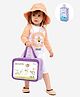 Little Surprise Box Full Raglan Sleeves Lion Printed Legged Swimsuit With Cap Bag & Detergent - Orange