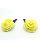 Milyra Floral Applique Detailed Snap Hair Clips - Yellow