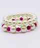 Aabacus Set Of 2 Beads Detailed Bracelets - Pink