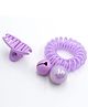 Aabacus Pearl Embellished Hair Accessorises Set - Purple
