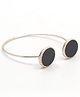 Aabacus Circle Detailed Adjustable Bracelet - Black