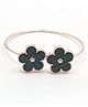Aabacus Striped Floral Detailed Adjustable Bracelet - Green