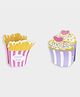 Mi Arcus Set Of 2 French Fries & Cup Cake Designed Claw Clips - Multi Colour