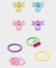 Mi Arcus Set Of 8 Butterfly Designed & Applique Detailed Hair Accessories Set - Multi Colour