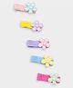 Mi Arcus Set Of 5 Floral Applique Detailed Hair Clips - Multi Colour