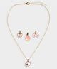 Mi Arcus Cat Applique Detailed Necklace With Pendants - Multi Colour