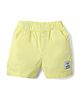 Ollypop Textile Woven Knee Length Solid Color Shorts - Lemon Yellow