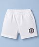 Ollypop Textile Woven Knee Length Shorts with Light House Printed Badge - White