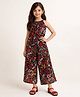 Little Marine Woven Sleeveless Floral Printed Jumpsuit - Multi Colour