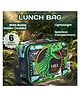 Elecart 3D Dino Printed Insulated Lunch Bag for Kids | Thermal Tiffin Storage Bag | Waterproof Portable Lunch Box Carrier for School, Travel, Picnic & Daycare | Durable Lunch Tote for Boys & Girls