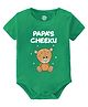 Baby Buzz 100% Cotton Knit Half Sleeves Papas Cheeku Text Printed Onesie - Green