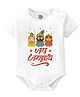 Baby Buzz 100% Cotton Knit Half Sleeves Jay Jagannath Text Printed Onesie - White