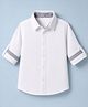 Kookie Kids Cotton Woven Full Sleeves Solid Shirt - White