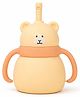 Teri Beri Silicone Straw Sipper Cup 200ml , Leak-Proof Toddler Training Cup , BPA Free , Easy Grip Handles , Spill Resistant Kids Drinking Cup (Yellow)