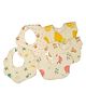Teri Beri Baby Bibs , Pure Cotton, Ultra Soft & Skin-Friendly, Comfortable & Lightweight, Adjustable Button , Perfect for Newborn Babies (Pack of 4)