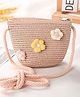 Priaansha Creations Floral Applique Detailed Cross Body Bag - Beige