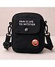Priaansha Creations Smiley Face Applique Detailed Messenger Bag - Black