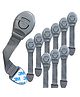 KidDough Furniture Safety Locks for Kids, Child Safety Locks for Drawers, Cabinets, Fridge, Cupboard Lock, Baby Proofing Product, Strong and Adhesive Safety Locks (Grey, 10 Grey Locks)