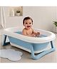 Kiddough Baby Bathtub, Foldable, Non Slip, Durable, Easy to Store and Use with Cushion (Blue (Without Cushion))