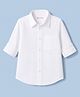 Kookie Kids Poplin Woven Full Sleeves Solid Shirt - White