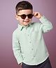 Kookie Kids Poplin Woven Full Sleeves Solid Shirt - Light Blue