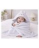 Teri Beri Cotton Soft & Hypoallergenic Baby Hooded Bath Towel With Animal Design & Applique L 80 x B 80 cm - Grey