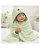 Teri Beri Cotton Soft & Hypoallergenic Baby Hooded Bath Towel With Animal Design & Applique L 80 x B 80 cm - Green
