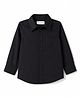 Kookie Kids Poplin Woven Full Sleeves Solid Shirt - Black