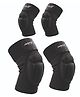 JASPO Roll Safe Guards Combo for Kids & Adults| Protective Knee & Elbow Support for Skating, Cycling, Volleyball, Gym, Fitness & Sports| Shock Absorbent Foam Padding (Large, Elbow & Knee)