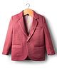 Rikidoos Cotton Woven Full Sleeves Solid Blazer - Pink