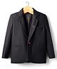 Rikidoos Cotton Woven Full Sleeves Solid Blazer - Black