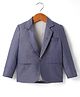 Rikidoos Cotton Woven Full Sleeves Solid Blazer - Blue