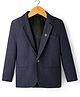 Rikidoos Cotton Woven Full Sleeves Striped Blazer - Navy Blue