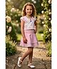 Lei-Chie Cotton Blend Woven Half Sleeves Floral Printed Top & Skirt Set - Pink
