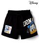 Ollypop Looper Knit Knee Length Donald Duck Printed Shorts - Black