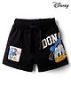 Ollypop Looper Knit Knee Length Donald Duck Printed Shorts - Black