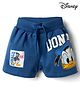 Ollypop Looper Knit Knee Length Donald Duck Printed Shorts - Blue