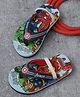Kidsville Marvel Avengers Featuring Characters Printed Flip Flops - Navy Blue