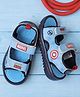 Kidsville Marvel Featuring Captain America Designed Velcro Closure Sandals - Blue